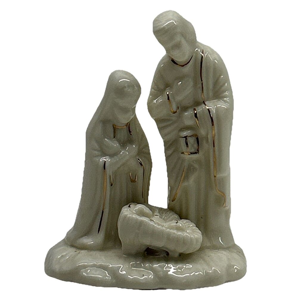VTG Holy Family Giftco Porcelain 3.5” Figurine Nativity